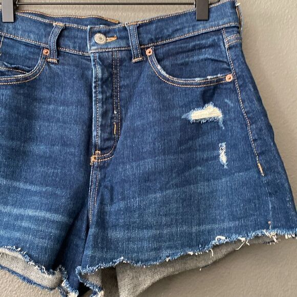 old navy higher high rise sky hi aline secret smooth pockets shorts Wyatt wash - Picture 7 of 11